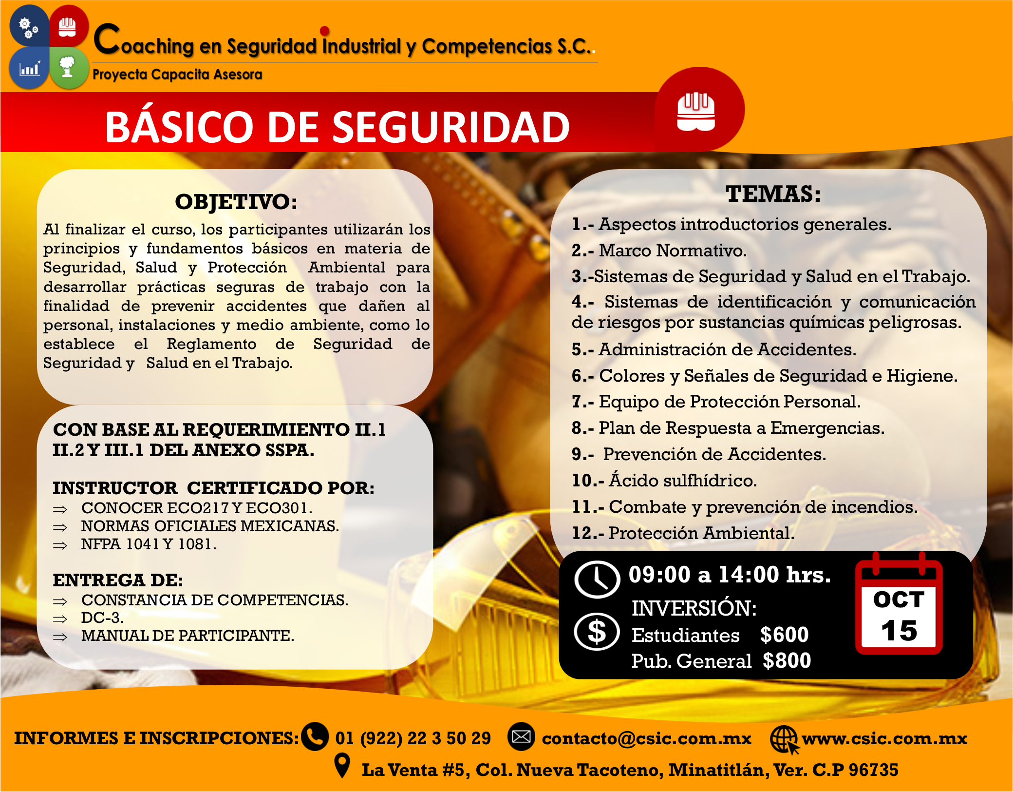 Curso "Básico De Seguridad" - Coaching En Seguridad Industrial Y ...